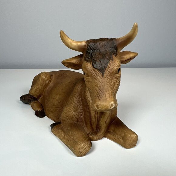 Kirkland Nativity Replacement Porcelain Sitting Bull Ox Set 75177 - Picture 2 of 5